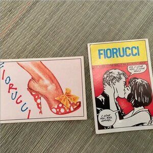 FIORUCCI Rare Pop Art Vintage PANINI Stickers 1984 Pin up & Red Shoe & Romance